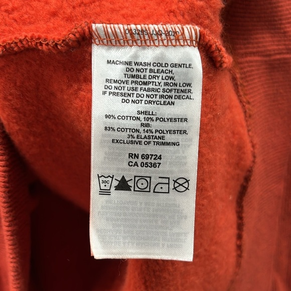 COLUMBIA Red Orange Knit Long Sleeve Shirt Sweatshirt Size XXL - Picture 4 of 6